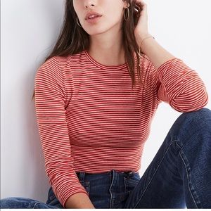 NWOT Madewell Crewneck Bodysuit in Moreno Stripe